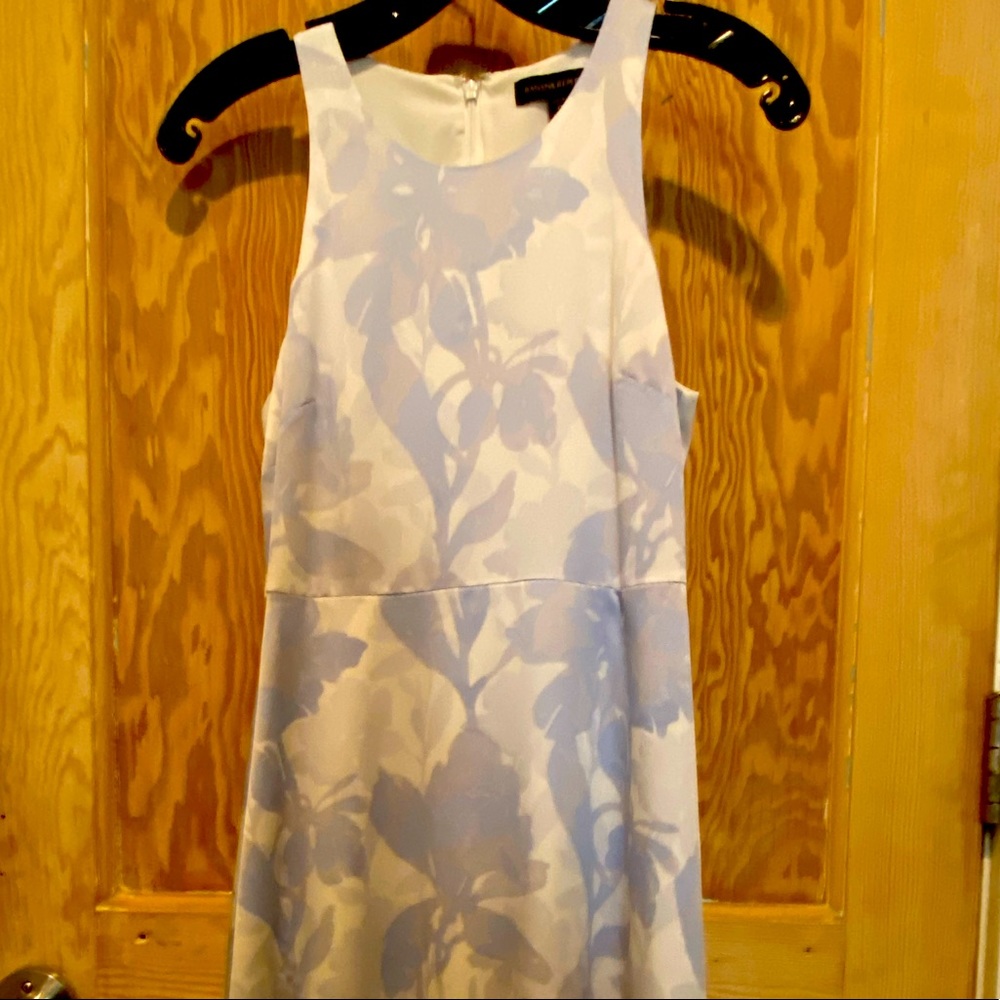 Blue watercolor mini dress